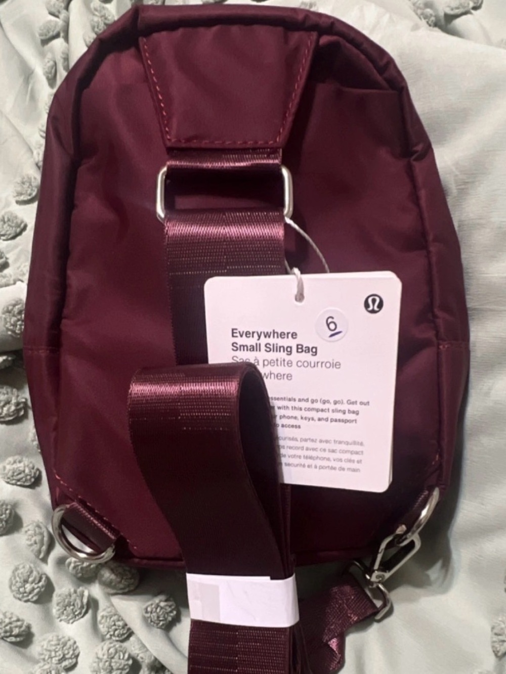 lululemon athletica Burgundy Everywhere Small Sling Bag - Picture 2 of 4